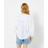 Joe Browns Sunshine Embroidered Cotton Blouse - White