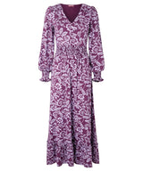Joe Browns Thea Long Sleeve Jersey Maxi Dress - Purple