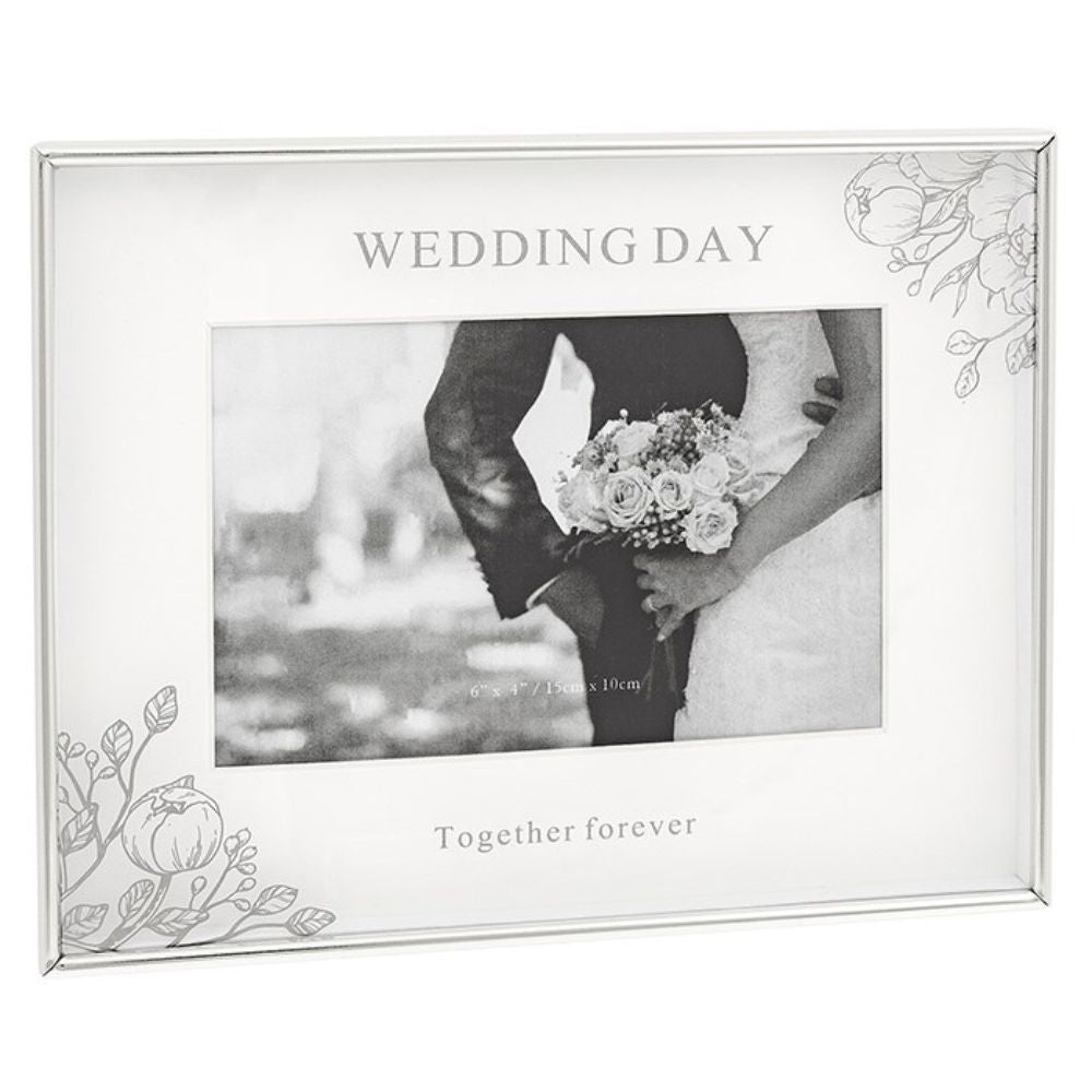 Joe Davies 6cm Mirror Floral Frame Wedding Day