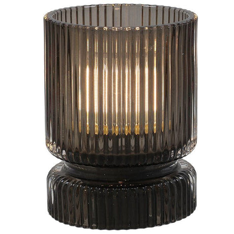 Joe Davies 12cm Grey Small Lines Posh LED Lamp - 351056 - Old Railway Line Garden Centre