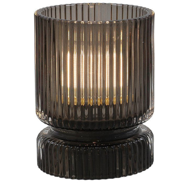 Joe Davies 12cm Grey Small Lines Posh LED Lamp - 351056 - Old Railway Line Garden Centre