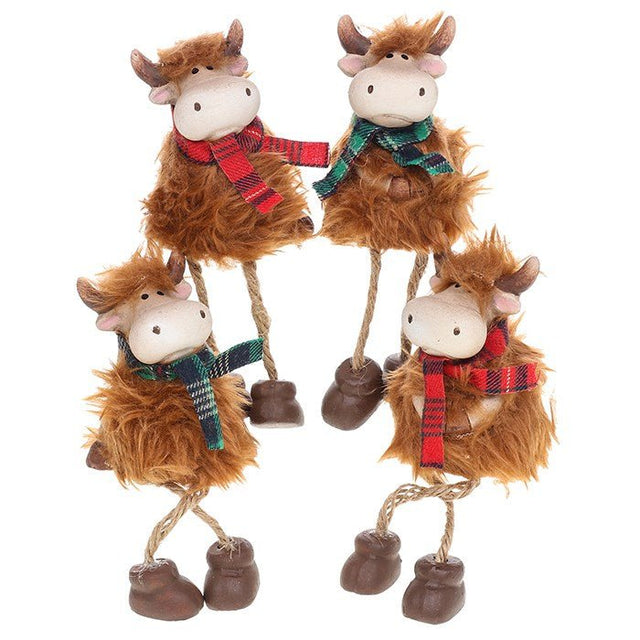 Joe Davies 13.5cm Highland Coos Dangly Legs Ornament (Choice of 2) - 293290 - Old Railway Line Garden Centre
