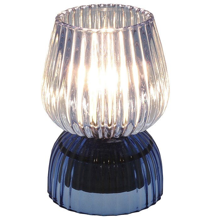 Joe Davies 13cm Blue Lines Posh LED Ball Lamp - 351050 - Old Railway Line Garden Centre