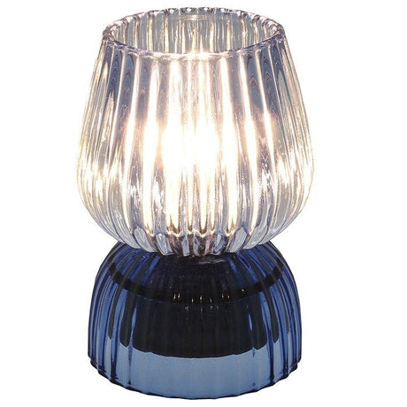 Joe Davies 13cm Blue Lines Posh LED Ball Lamp - 351050 - Old Railway Line Garden Centre
