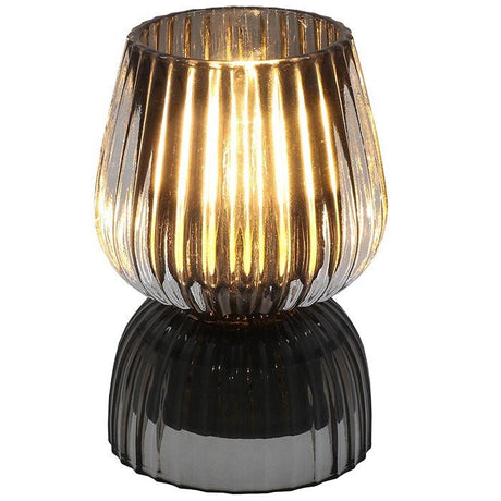 Joe Davies 13cm Grey Lines Posh LED Ball Lamp - 351052 - Old Railway Line Garden Centre