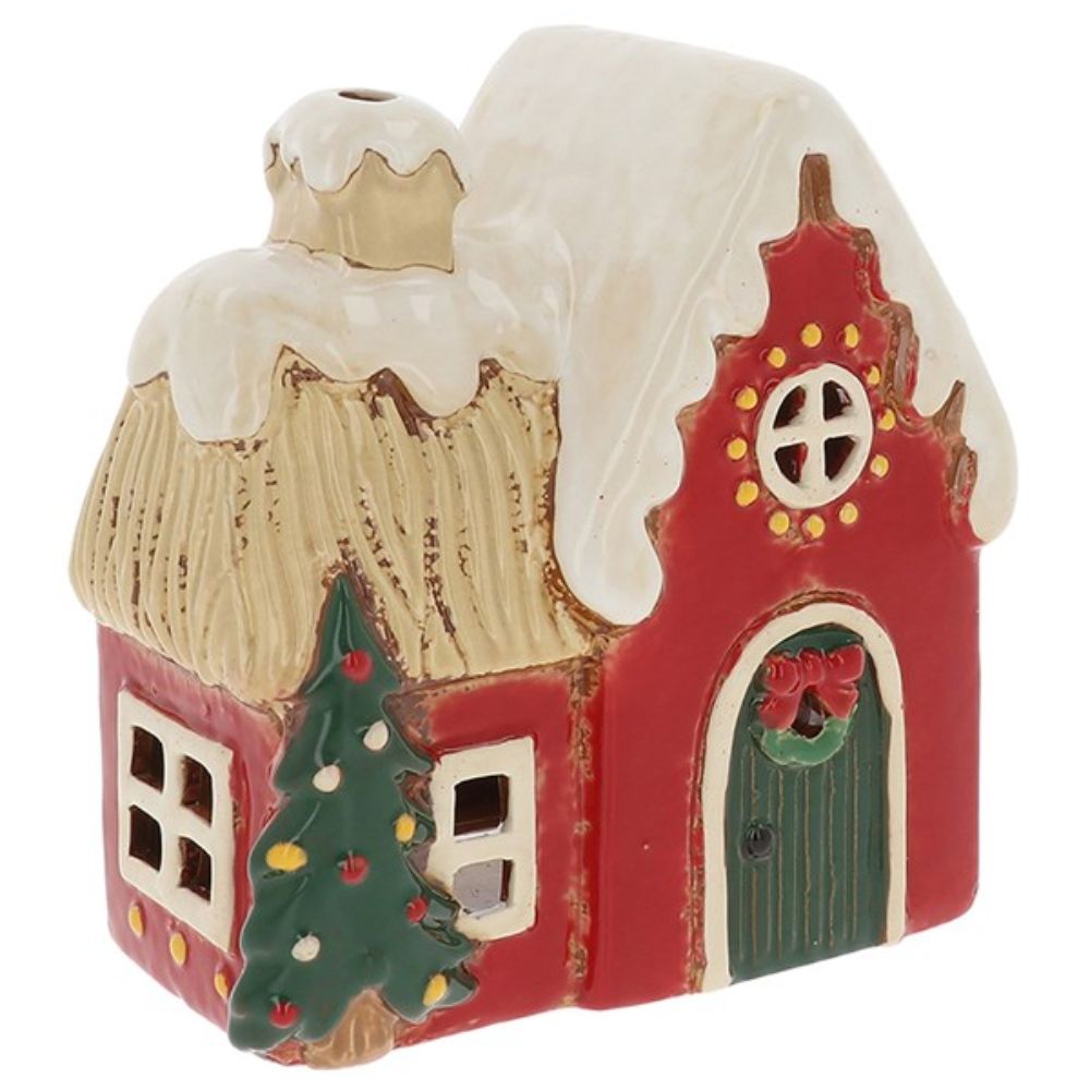 Joe Davies 14.5cm Village Pottery  Ceramic House Tea Light Holder