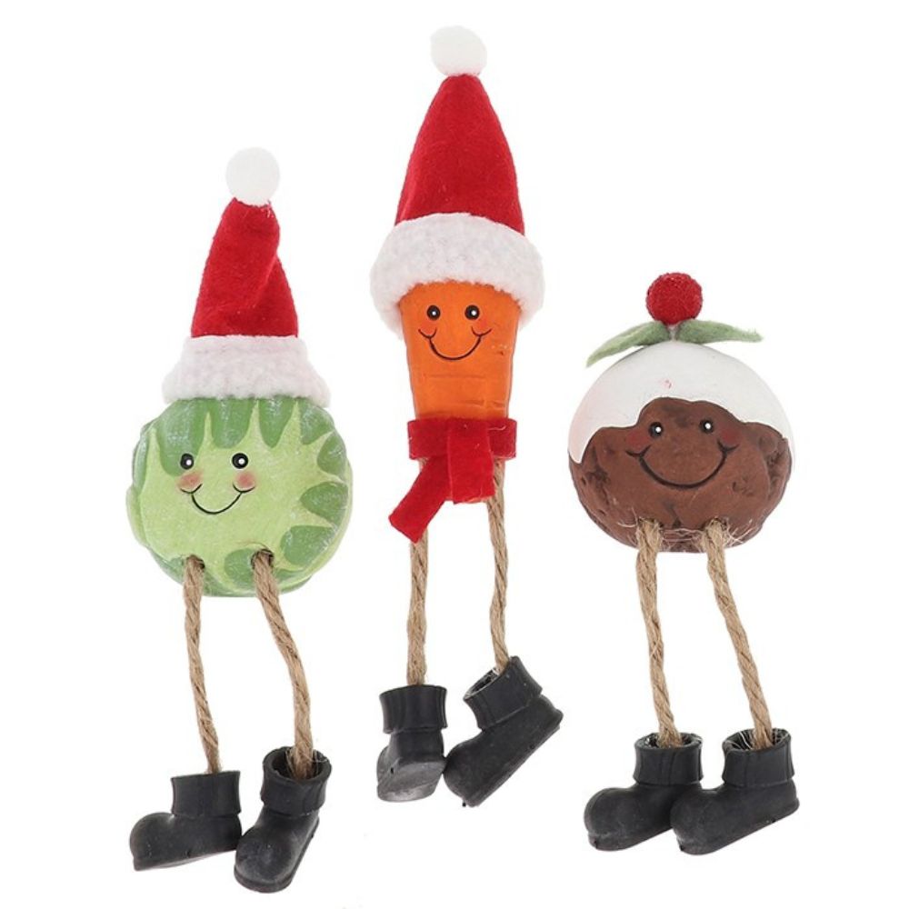 Festive Foodie 15cm Dangly Leg Christmas Decoration - Small (Choice of 3)