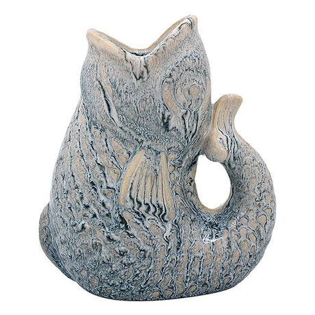 Joe Davies 17cm Blue Squat Lustre Fish Vase Jug - LP75148 - Old Railway Line Garden Centre