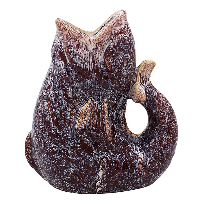 Joe Davies 17cm Purple Squat Lustre Fish Vase Jug - LP75145 - Old Railway Line Garden Centre