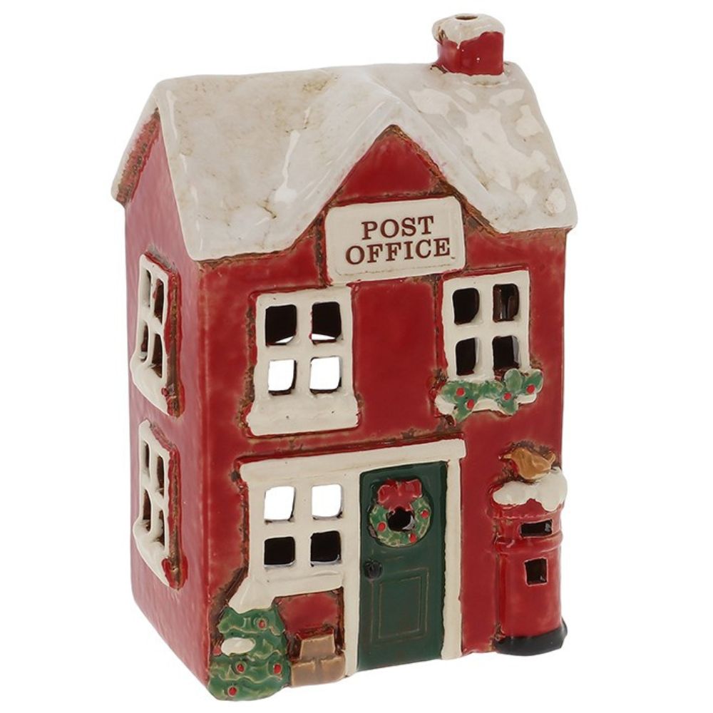 Joe Davies 17cm Village Pottery Xmas Post Office Tealight