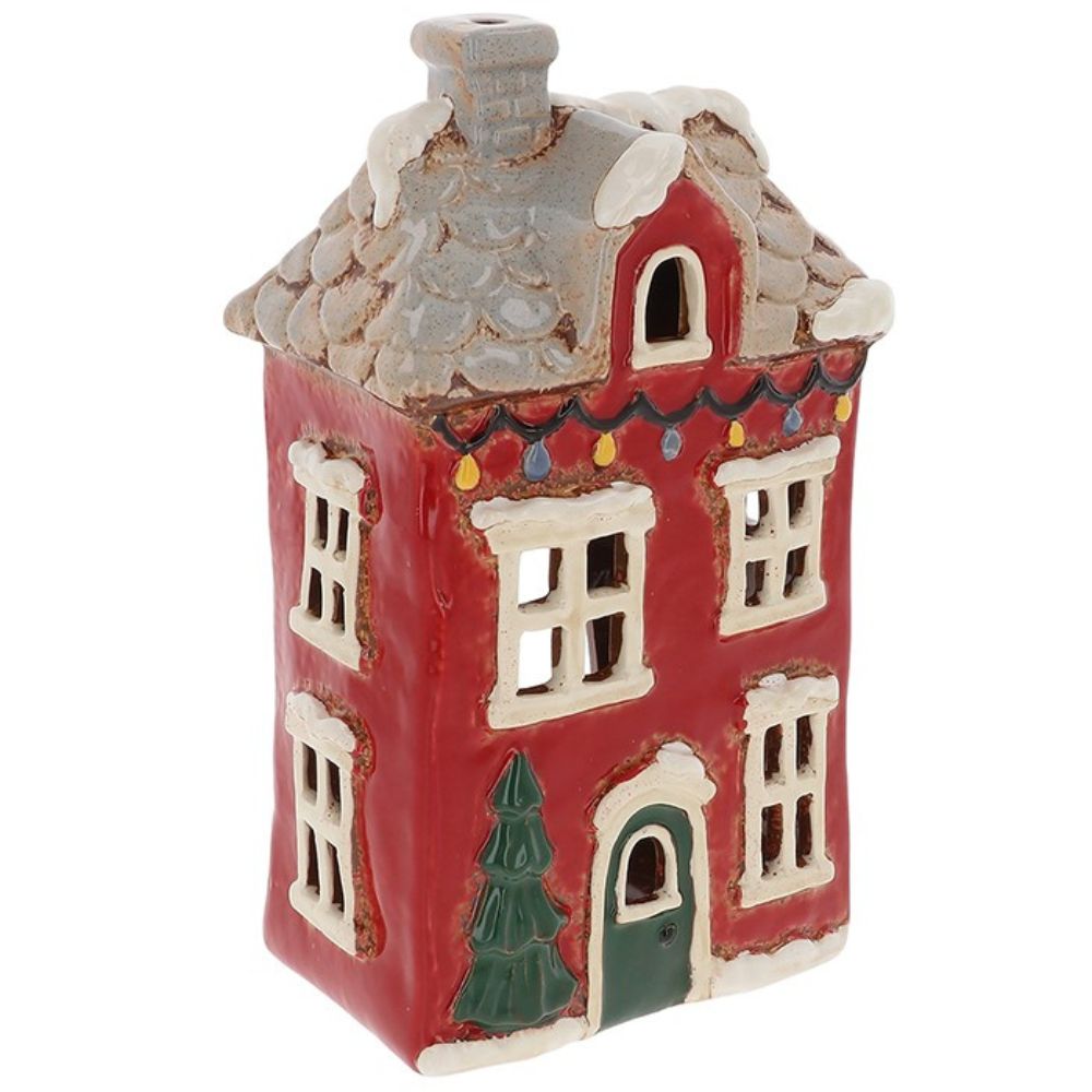 Joe Davies 23cm Village Pottery Xmas Dormer House Tealight