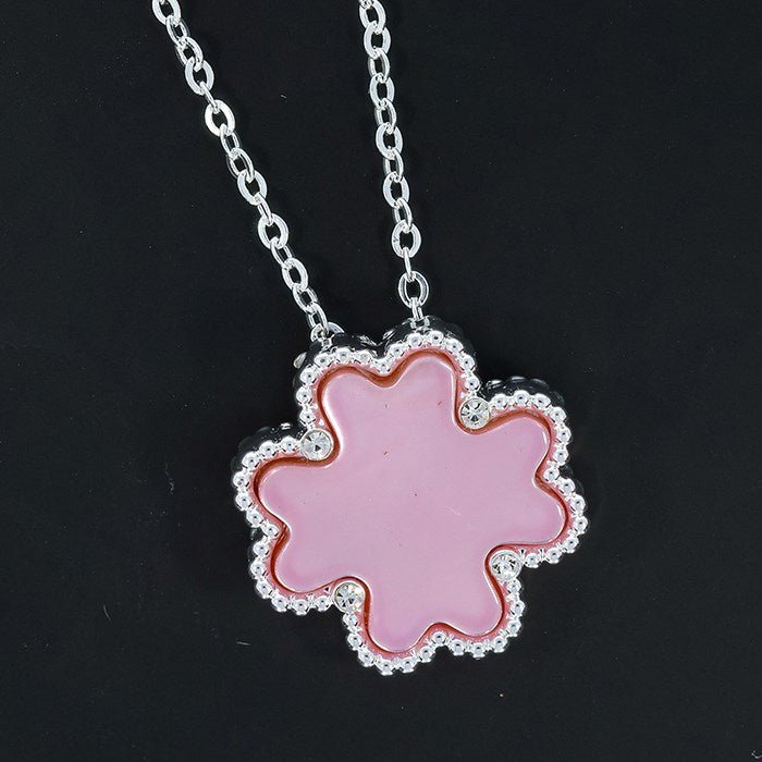 Joe Davies 41cm Silver Plated Mother of Pearl Pink Clover Necklace - 334313 - Old Railway Line Garden Centre