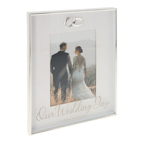 Joe Davies 4x6 Script Wedding Photo Frame - Silver - Old Railway Line Garden Centre