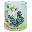 Joe Davies 7cm Blue Crackle Butterflies Tealight Holder - 340840 - Old Railway Line Garden Centre