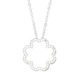 Joe Davies Clover Outline Silver Plated Necklace - Old Railway Line Garden Centre