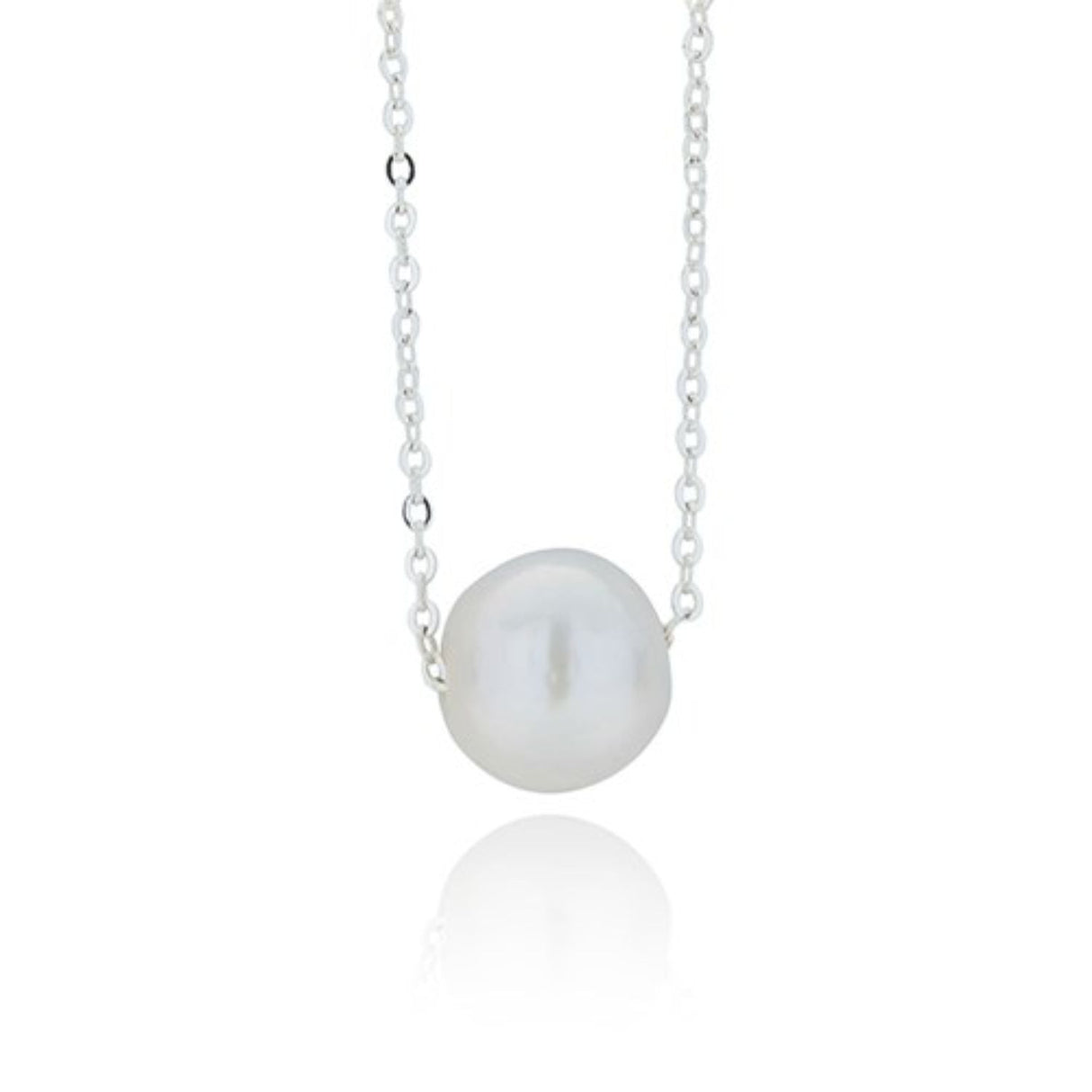 Joe Davies Elegant Silver Plated Fresh Water Pearl Necklace - Old Railway Line Garden Centre