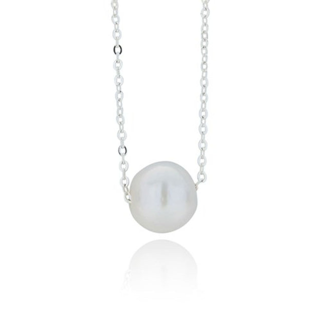Joe Davies Elegant Silver Plated Fresh Water Pearl Necklace - Old Railway Line Garden Centre