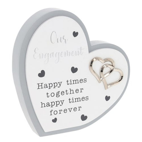 Joe Davies Engagement Celebration Heart Plaque - Old Railway Line Garden Centre