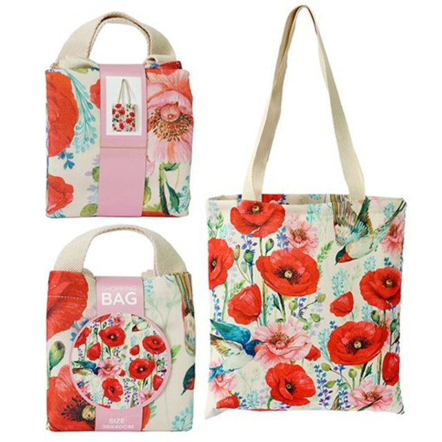 Joe Davies Floral Poppy Field Tote Bag - Old Railway Line Garden Centre