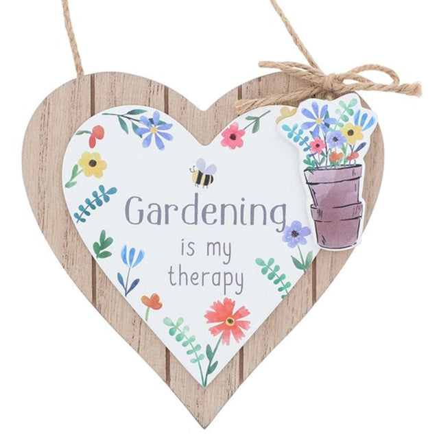 Joe Davies Happy Garden Heart Plaque - Gardening - Old Railway Line Garden Centre