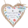Joe Davies Happy Garden Heart Plaque - Nan - Old Railway Line Garden Centre
