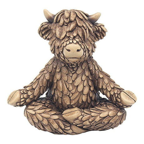 Joe Davies Hughie Highland Cow Yoga Ornament - LP75434 - Old Railway Line Garden Centre