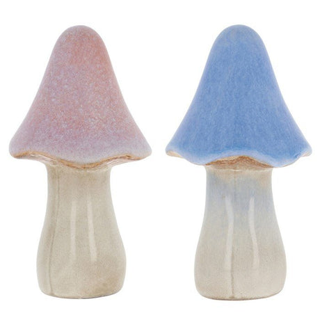 Joe Davies Large Pretty Ceramic Bell Mushroom Ornaments (Choice of 2) - Old Railway Line Garden Centre