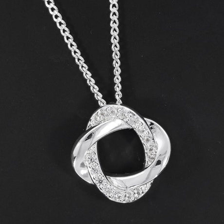 Joe Davies Love Knot Silver Plated Necklace - Old Railway Line Garden Centre