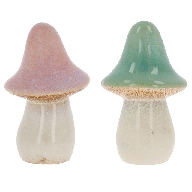Joe Davies Medium Pretty Ceramic Bell Mushroom Ornaments (Choice of 2) - Old Railway Line Garden Centre