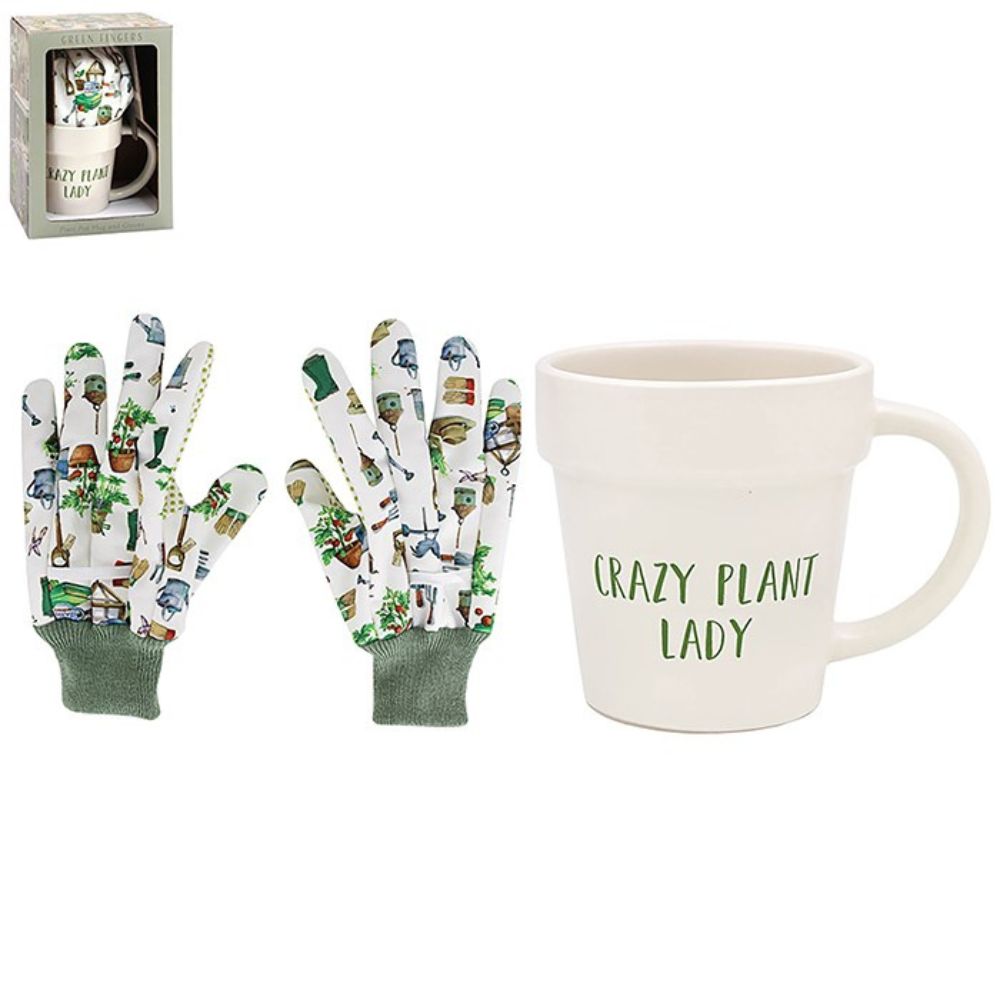 Joe Davies Mug & Glove Set Garden Lady
