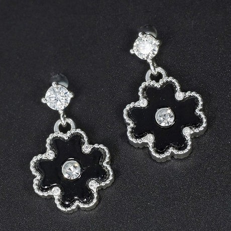 Joe Davies Silver Plated Black Clover Mother of Pearl Drop Earrings - 339635 - Old Railway Line Garden Centre