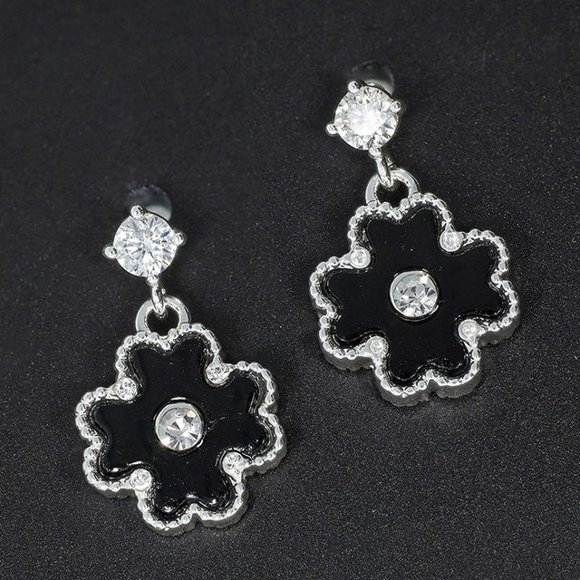 Joe Davies Silver Plated Black Clover Mother of Pearl Drop Earrings - 339635 - Old Railway Line Garden Centre