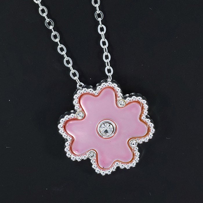 Joe Davies Silver Plated Mother of Pearl Crystal Pink Clover Necklace - 334314 - Old Railway Line Garden Centre