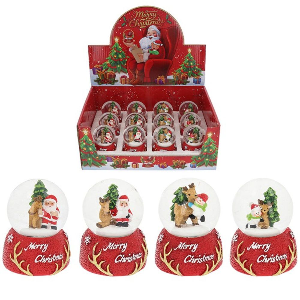 Joe Davies Small Christmas Antlers Water Globe (Choice of 4)