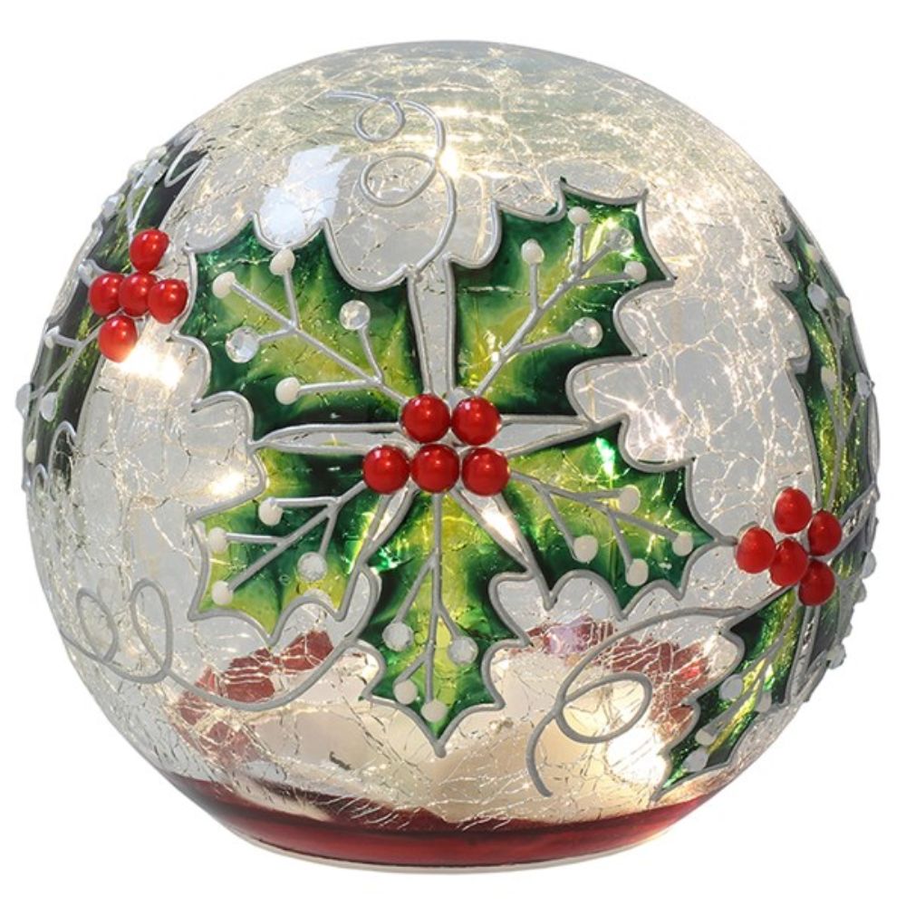 Joe Davies Small LED Crackle Ball - Holly
