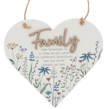 Joe Davies Sweet Meadow Hanging Heart - Family - Old Railway Line Garden Centre