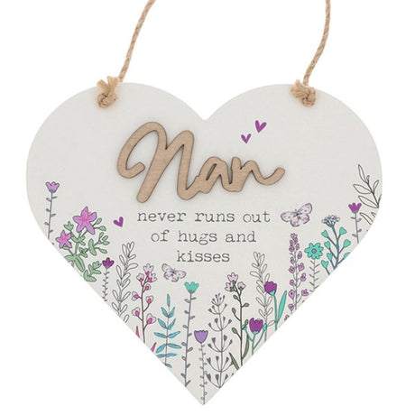 Joe Davies Sweet Meadow Hanging Heart - Nan - Old Railway Line Garden Centre