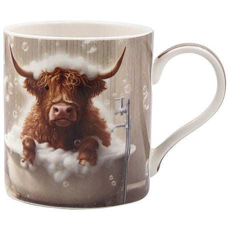 Joe Davies Urban Art Highland Cow Bubble Bath Mug - LP96676 - Old Railway Line Garden Centre