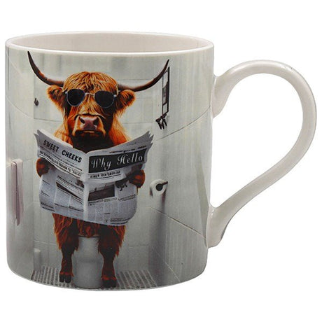 Joe Davies Urban Art Highland Cow Loo Mug - LP96675 - Old Railway Line Garden Centre