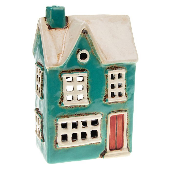 Joe Davies Village Pottery Country House Tealight Teal - Old Railway Line Garden Centre