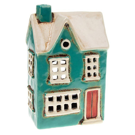Joe Davies Village Pottery Country House Tealight Teal - Old Railway Line Garden Centre
