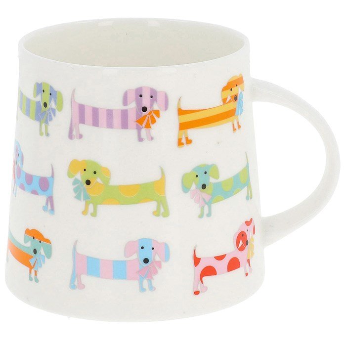 Joe Davies WJB Sausage Dog Bone China Mug - WJB06 - Old Railway Line Garden Centre