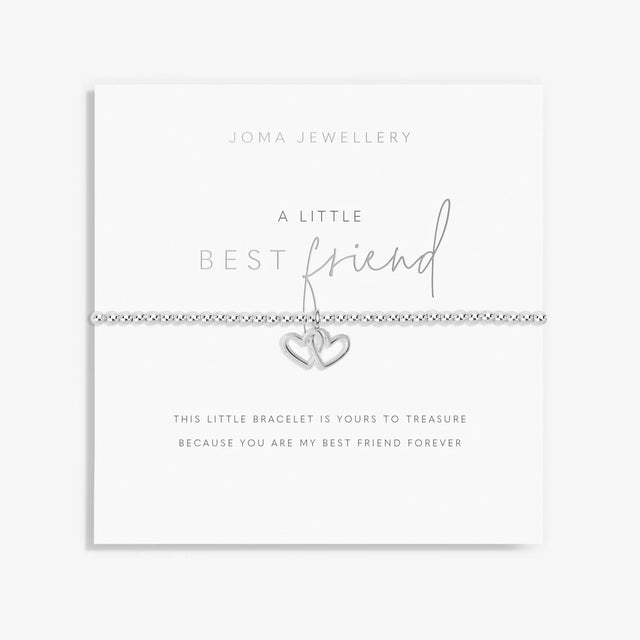 Joma Jewellery A Little 'Best Friend' Double Heart Bracelet - Silver - Old Railway Line Garden Centre