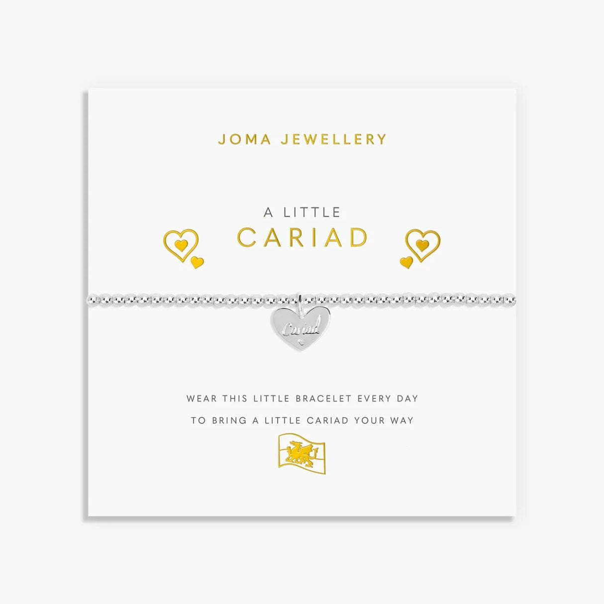 Joma Jewellery A Little 'Cariad' Welsh Bracelet - Silver