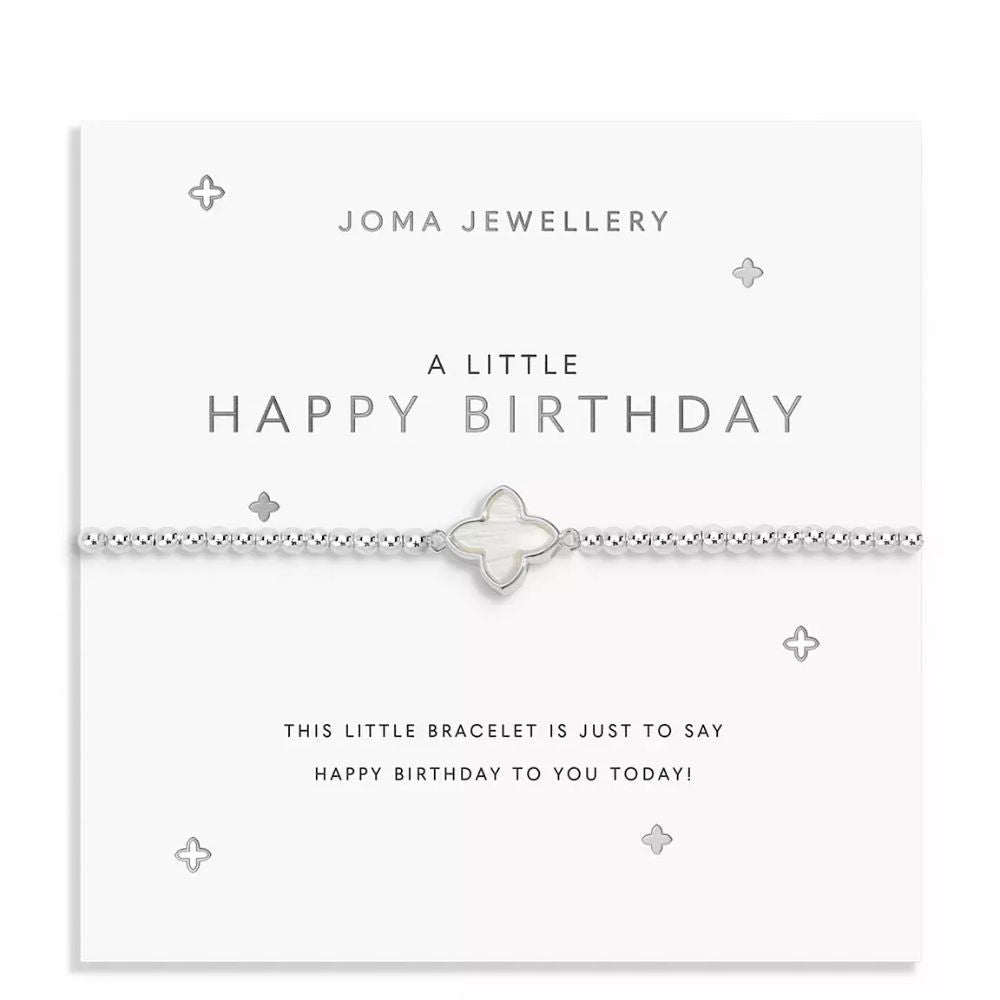 Joma Jewellery A Little 'Happy Birthday' Silver Plated Bracelet - Old Railway Line Garden Centre