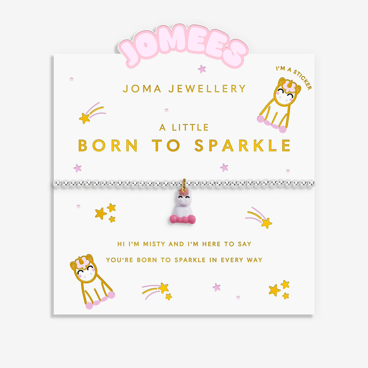 Joma Jewellery A Little Jomees 'Born To Sparkle' Kids Bracelet - Silver