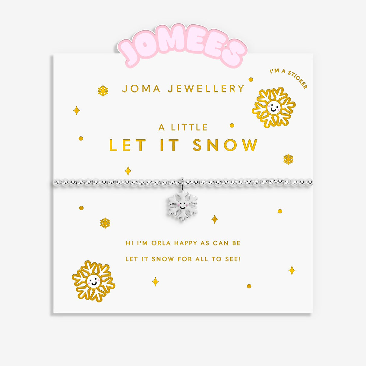 Joma Jewellery A Little Jomees 'Let It Snow' Kids Bracelet - Silver