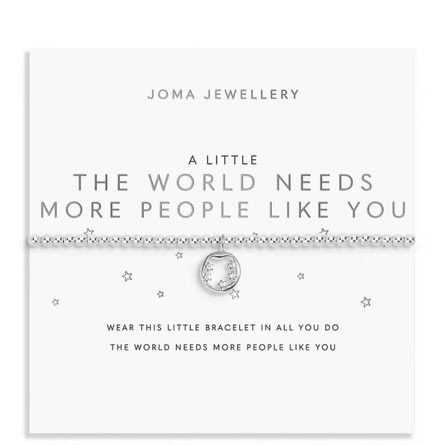 Joma Jewellery A Little 'The World Needs More People Like You' Silver Plated Bracelet - Old Railway Line Garden Centre
