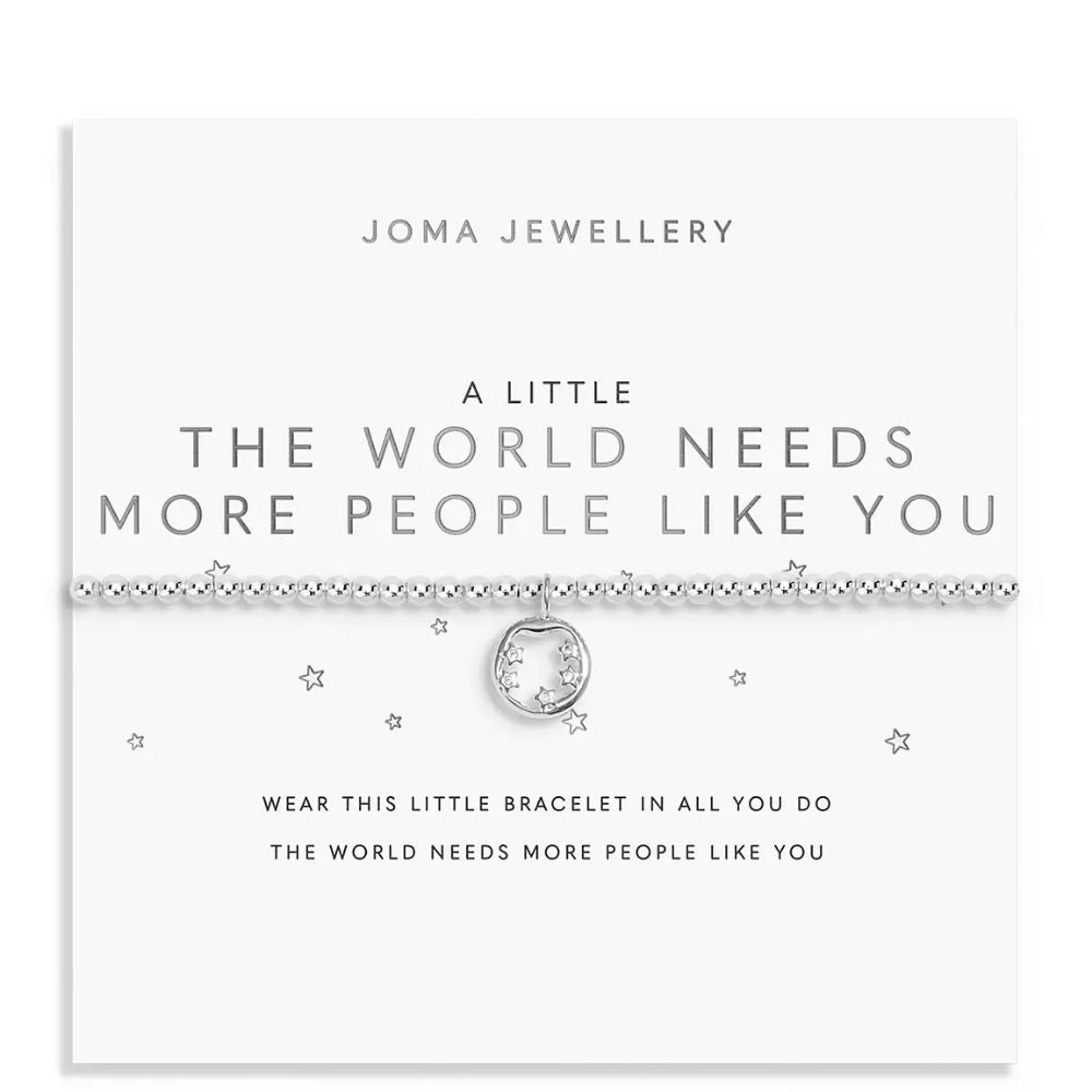 Joma Jewellery A Little 'The World Needs More People Like You' Silver Plated Bracelet