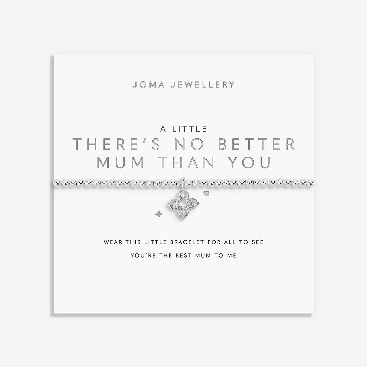 Joma Jewellery A Little 'There's No Better Mum Than You' Bracelet - Silver